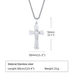 Collar con Dije Guardián de Cruz en 4 Colores: Fe y Protección para el Día a Día
