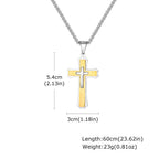Collar con Dije Guardián de Cruz en 4 Colores: Fe y Protección para el Día a Día