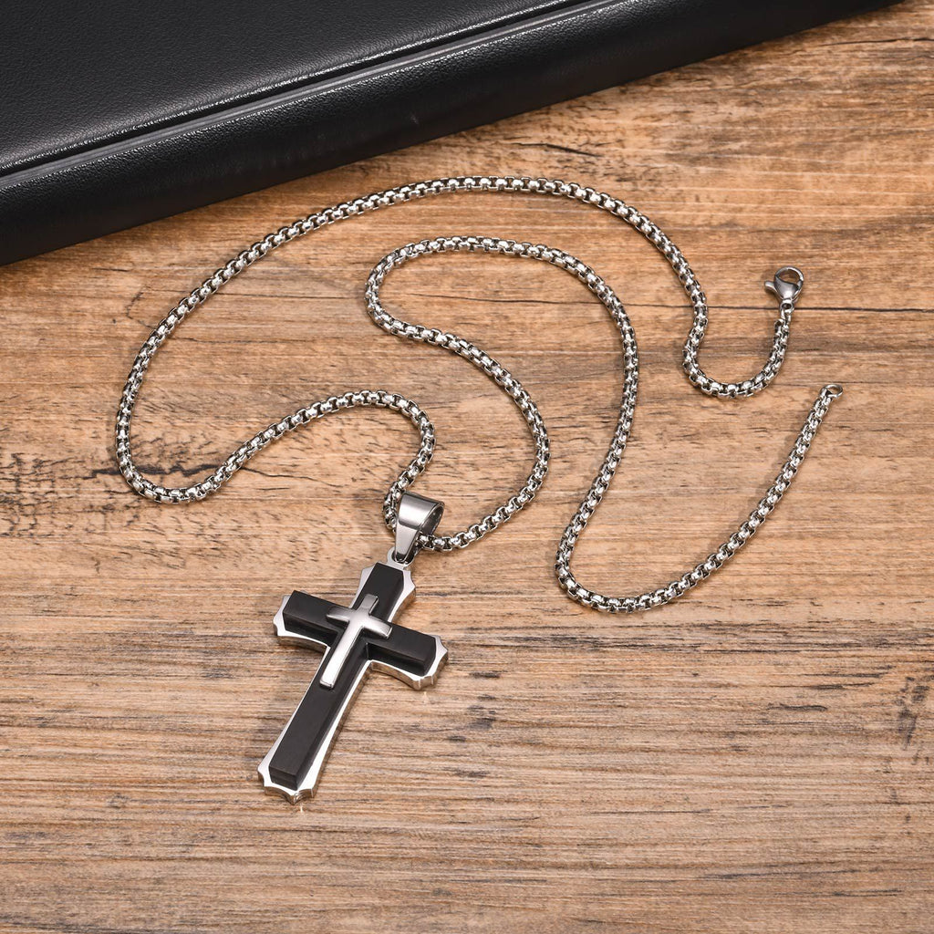 Collar con Dije Guardián de Cruz en 4 Colores: Fe y Protección para el Día a Día
