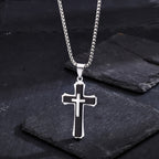 Collar con Dije Guardián de Cruz en 4 Colores: Fe y Protección para el Día a Día