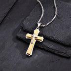 Collar con Dije Guardián de Cruz en 4 Colores: Fe y Protección para el Día a Día
