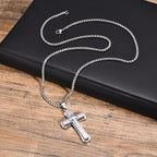 Collar con Dije Guardián de Cruz en 4 Colores: Fe y Protección para el Día a Día