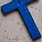 Collar de Acero Inoxidable con Dije de Cruz del Padre Nuestro