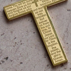 Collar de Acero Inoxidable con Dije de Cruz del Padre Nuestro