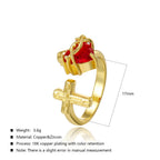 Anillo del Sagrado Corazón y Cruz: Devoción Fiel y Simbolismo Elegante para el Día a Día