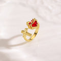Anillo del Sagrado Corazón y Cruz: Devoción Fiel y Simbolismo Elegante para el Día a Día