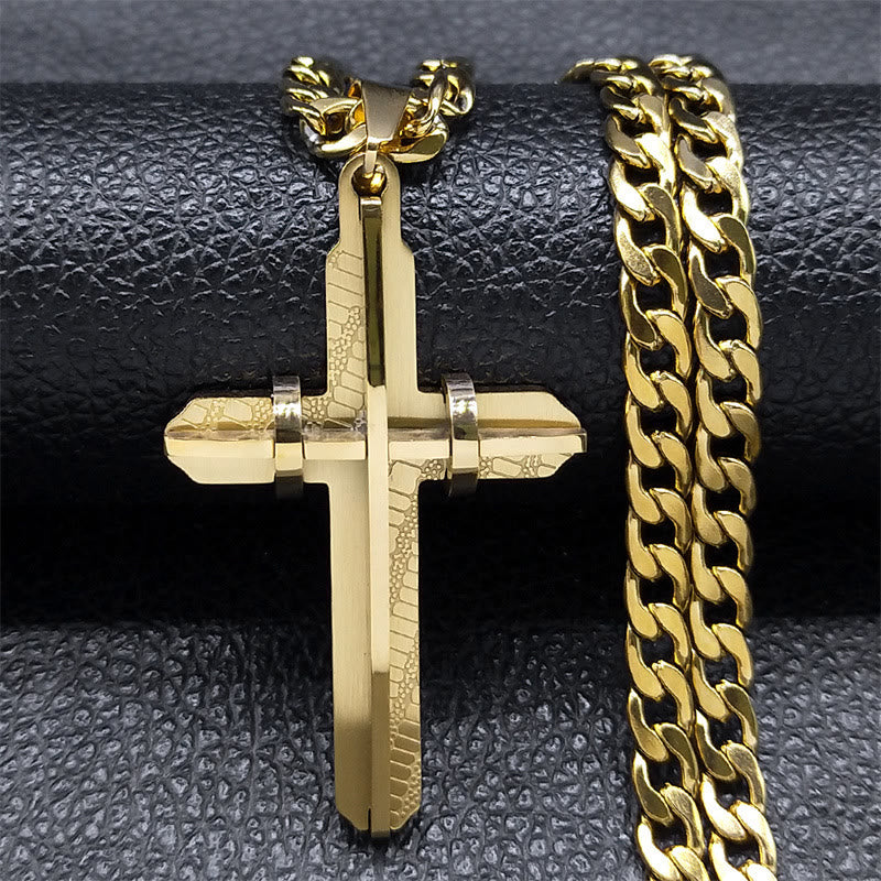 Collar de Cruz Llamativo: Artesanía y Símbolo Espiritual para un Estilo de Fe