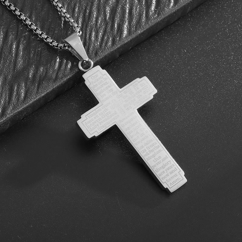 Collar con Dije de Cruz con Escritura: Versículo Bíblico y Devoción Fiel