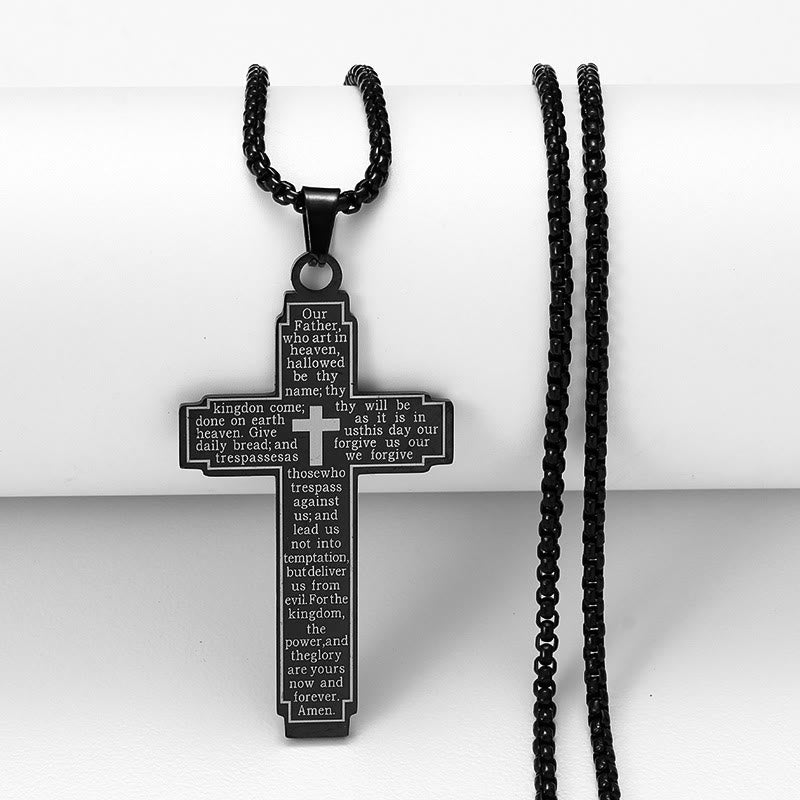 Collar con Dije de Cruz con Escritura: Versículo Bíblico y Devoción Fiel