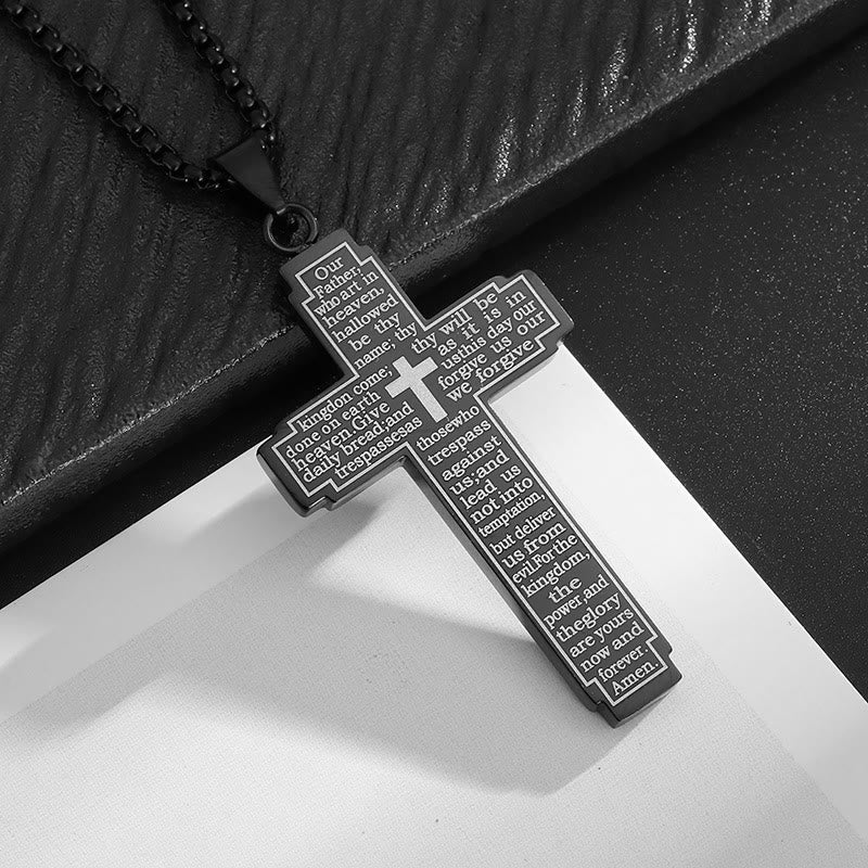 Collar con Dije de Cruz con Escritura: Versículo Bíblico y Devoción Fiel