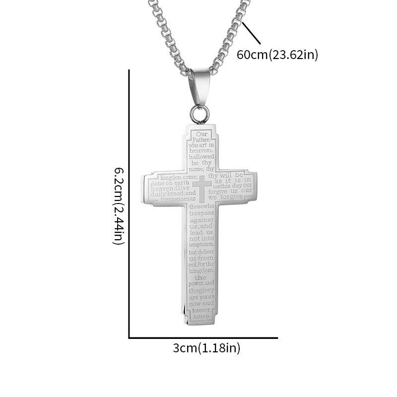 Collar con Dije de Cruz con Escritura: Versículo Bíblico y Devoción Fiel