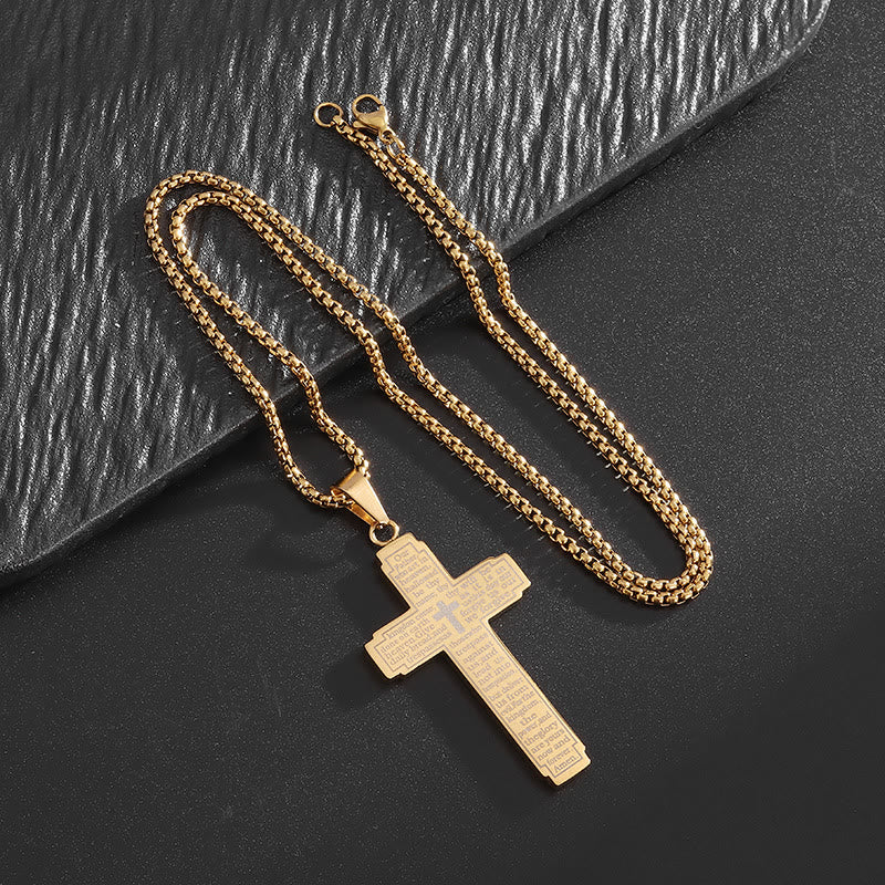 Collar con Dije de Cruz con Escritura: Versículo Bíblico y Devoción Fiel