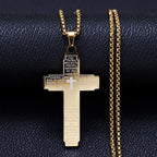 Collar con Dije de Cruz con Escritura: Versículo Bíblico y Devoción Fiel