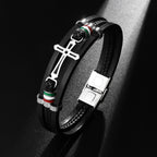 Pulsera de Cuero con Cruz: Fe con Carácter y Devoción con Estilo para el Día a Día
