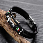 Pulsera de Cuero con Cruz: Fe con Carácter y Devoción con Estilo para el Día a Día