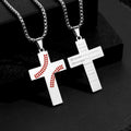 Collar de Cruz con Costura de Béisbol: Devoción Atlética y Frase Inspiradora