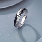 Anillo de Fe con Cruz: Paz, Amor y Devoción Eterna