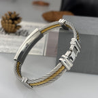 Pulsera de Cable de Cruz Multicolor: Estilo de Fe y Devoción Duradera