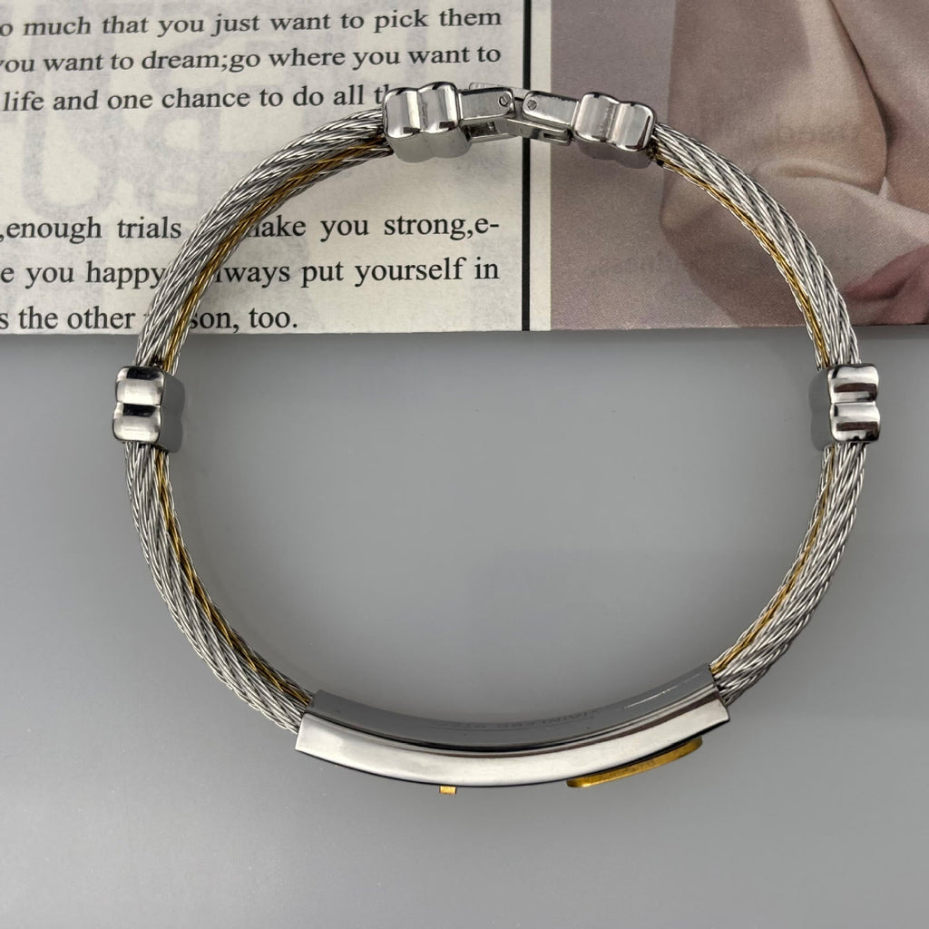 Pulsera de Cable de Cruz Multicolor: Estilo de Fe y Devoción Duradera
