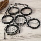 Set de 6 Pulseras de Cuero de Fe: Devoción y Estilo