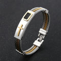 Pulsera de Cable de Cruz Multicolor: Estilo de Fe y Devoción Duradera