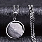Collar con Dije Giratorio del Padre Nuestro: Devoción y Versatilidad Sagrada