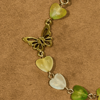 Rosario y Pulsera de Corazón y Mariposa Verde: Devoción y Espiritualidad con Arte