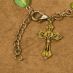Rosario y Pulsera de Corazón y Mariposa Verde: Devoción y Espiritualidad con Arte