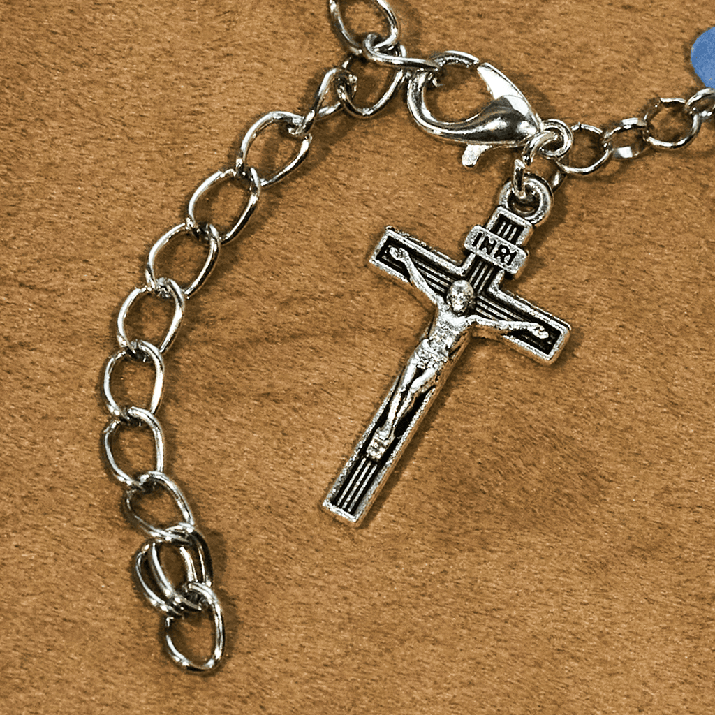 Rosario y Pulsera de Corazón y Mariposa Azul: Devoción y Espiritualidad con Arte