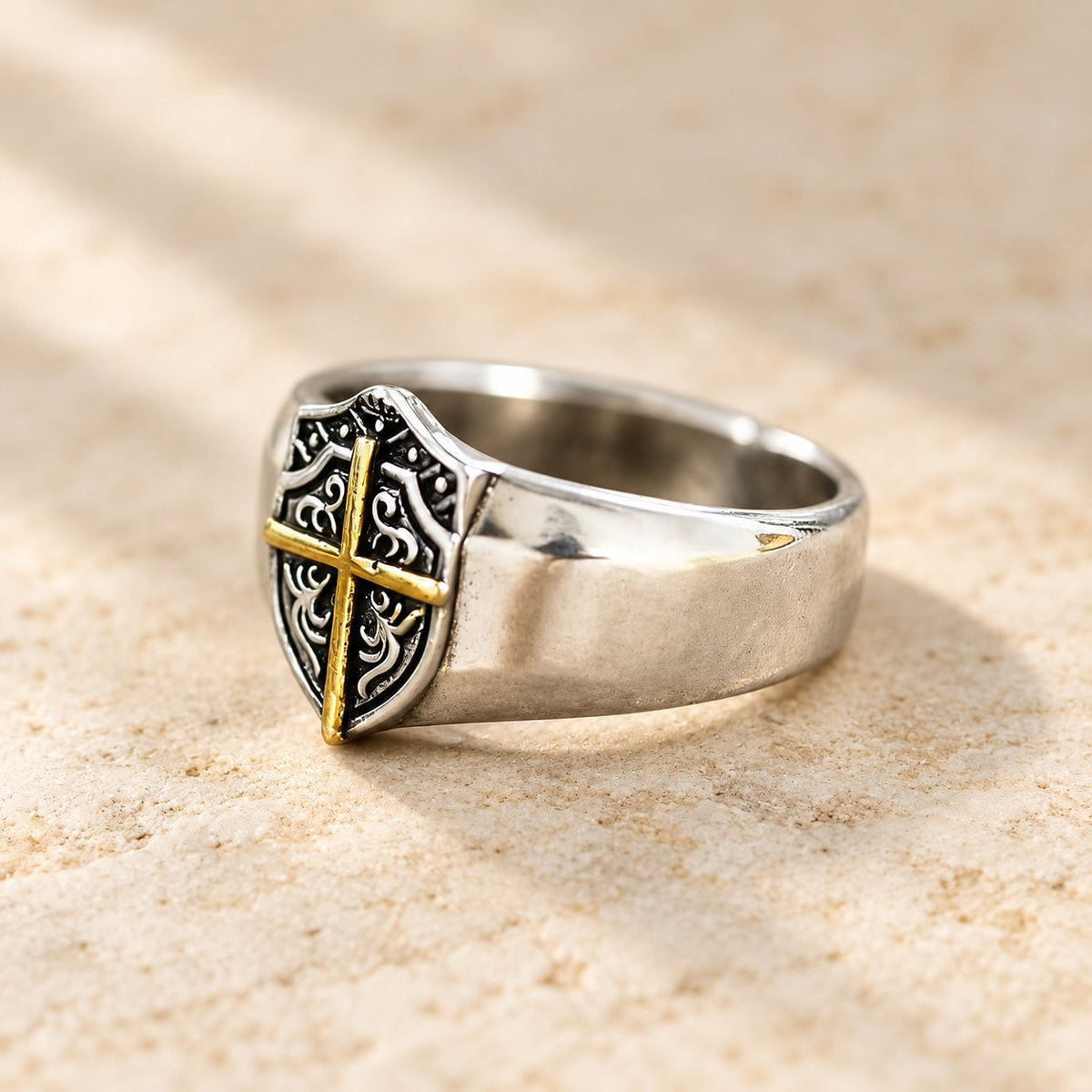 Shield Cross Ring