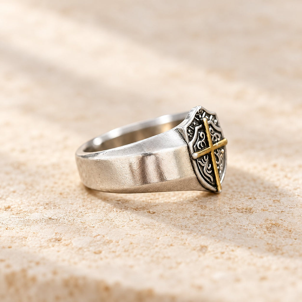 Shield Cross Ring