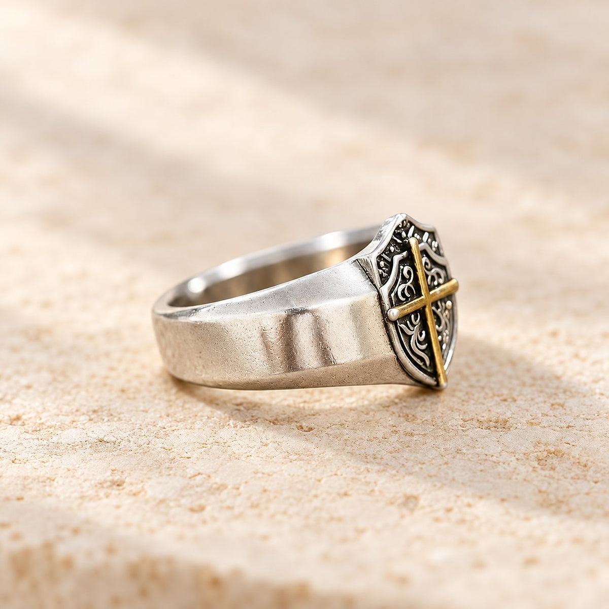 Shield Cross Ring