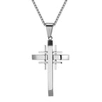Collar con Dije de Cruz Geométrica: Fe Moderna y Devoción con Estilo