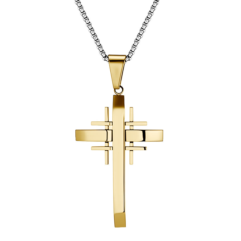 Collar con Dije de Cruz Geométrica: Fe Moderna y Devoción con Estilo