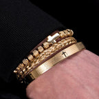 Set de Pulseras de Cruz Apilables: Fe Integrada a la Moda