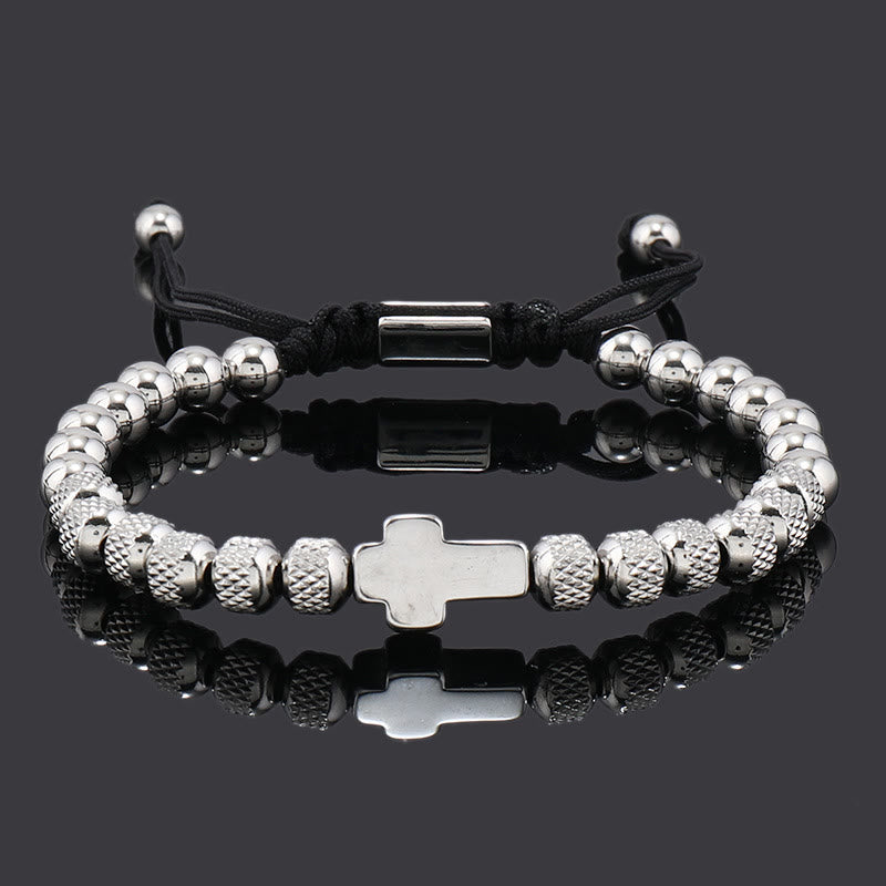 Set de Pulseras de Cruz Apilables: Fe Integrada a la Moda