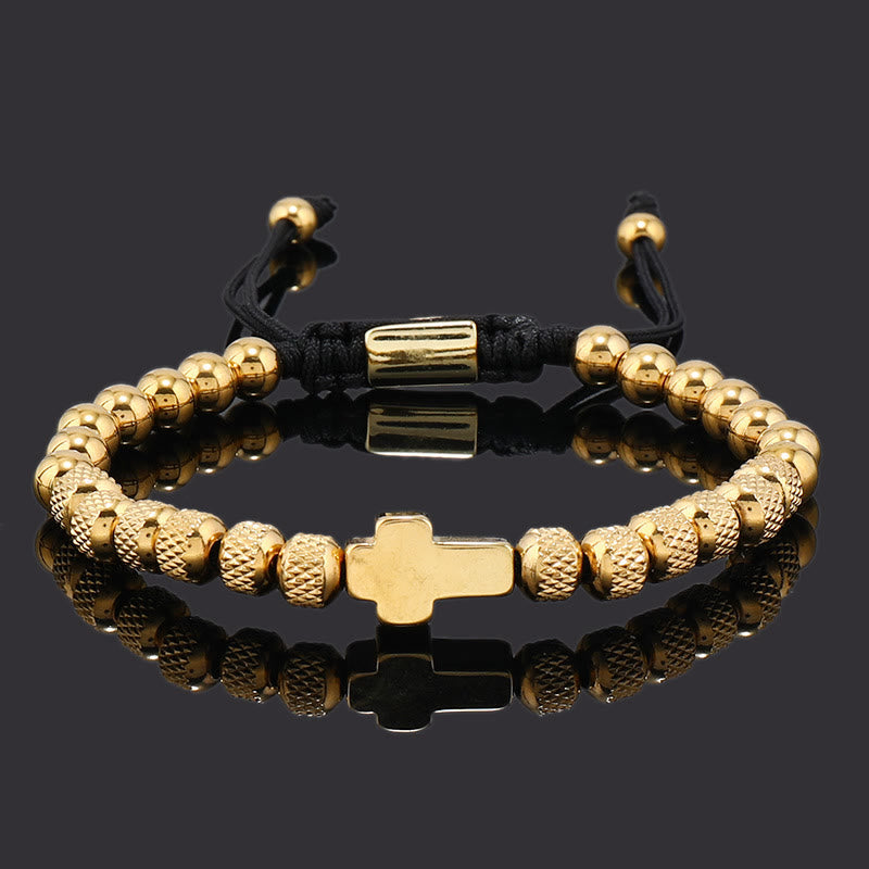 Set de Pulseras de Cruz Apilables: Fe Integrada a la Moda