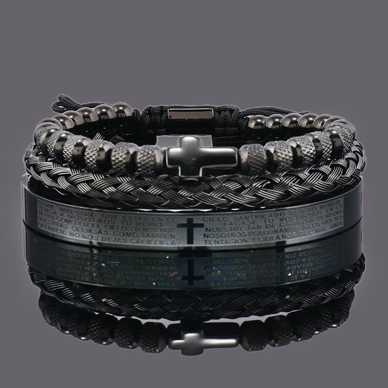 Set de Pulseras de Cruz Apilables: Fe Integrada a la Moda