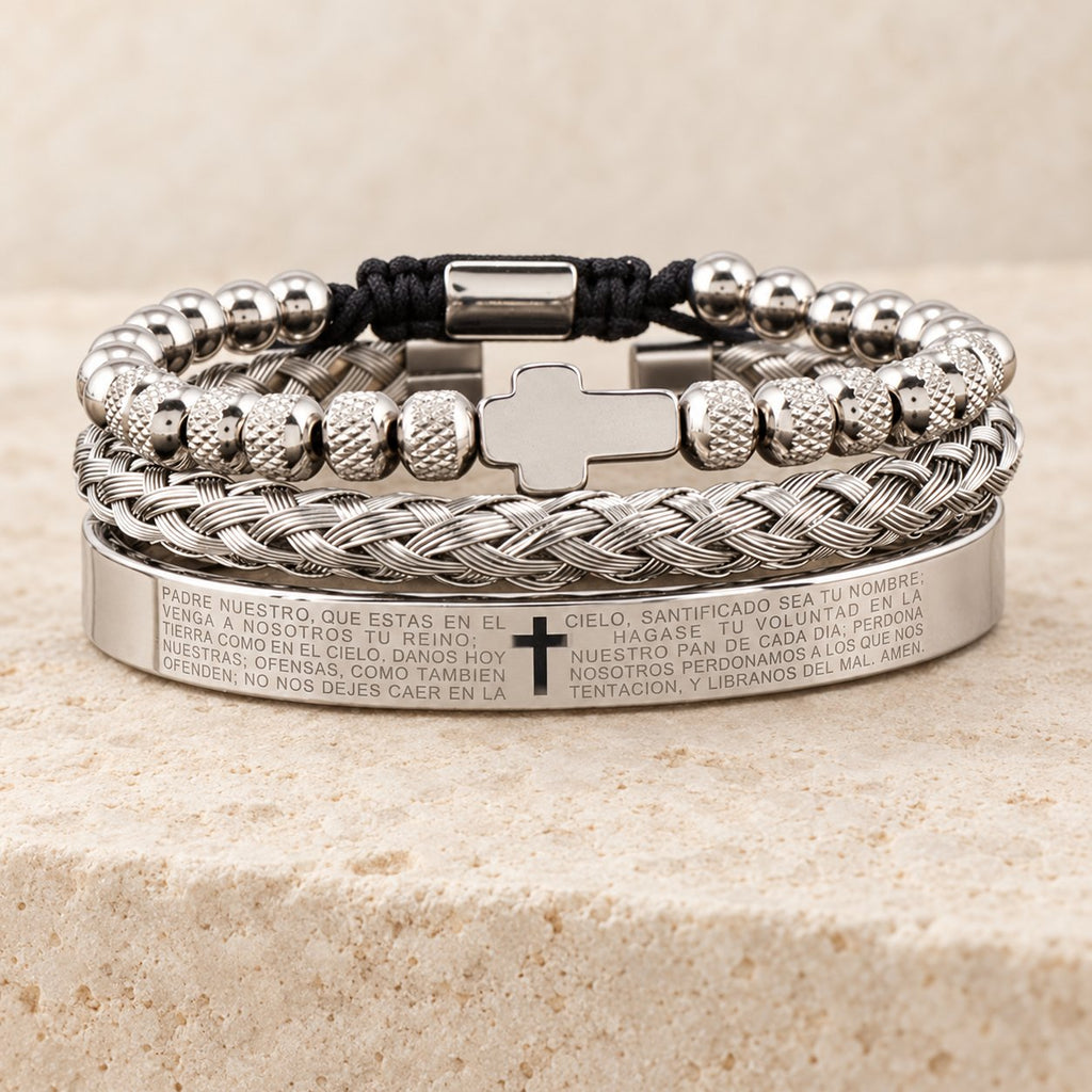 Stackable Cross Bracelet Set