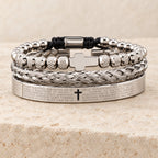Stackable Cross Bracelet Set