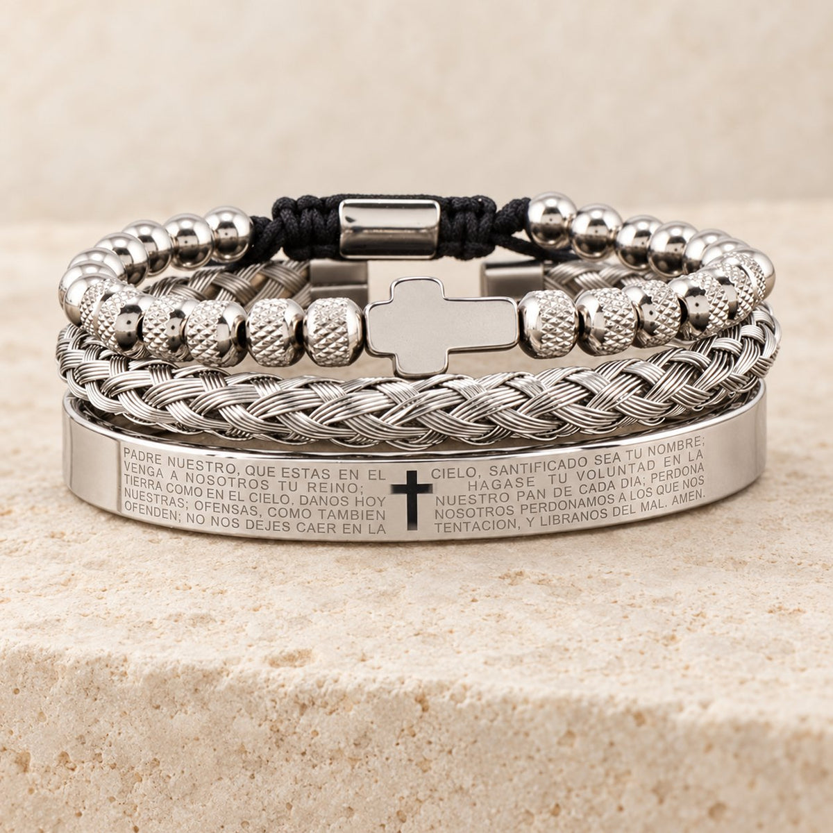 Stackable Cross Bracelet Set