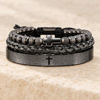 Stackable Cross Bracelet Set