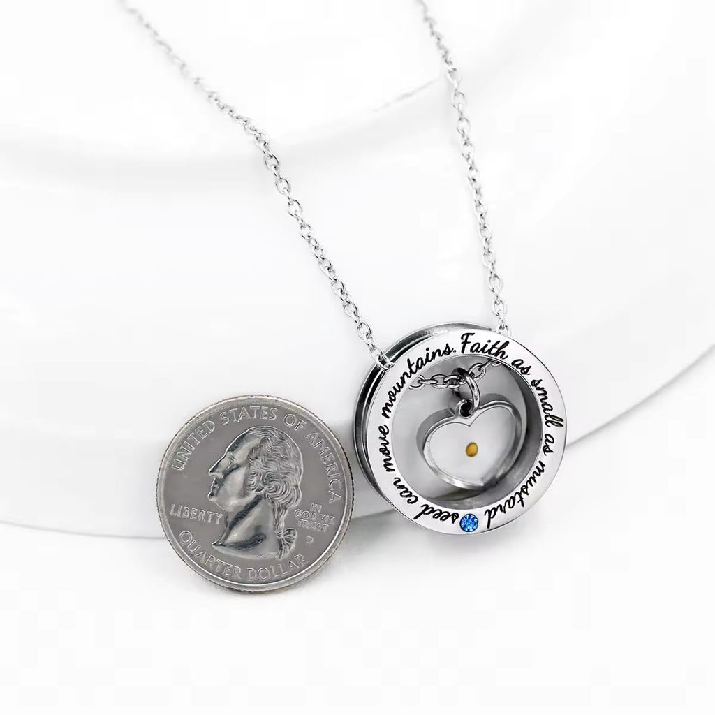 Collar "Fe como Semilla de Mostaza": Dijes Variados y Símbolo Sagrado para el Día a Día