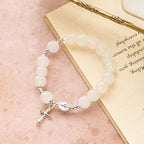 Pulsera de Oración con Cuentas UV que Cambian de Color en Tonos Pastel con la Virgen