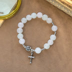Pulsera de Oración con Cuentas UV que Cambian de Color en Tonos Pastel con la Virgen