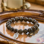 Pulsera Brillante de Piedra de Fuego que Cambia de Color con Dije Ichthus