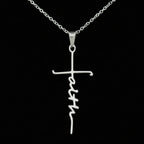 Cruz de Fe con Letra Elegante: Dije de Fe y Joyería para el Día a Día