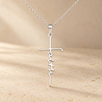 Elegant Scripted Faith Cross