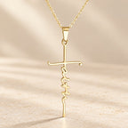 Elegant Scripted Faith Cross