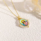 Collar con Dije de Ícono Sagrado: Detalle Suave de Fe para el Día a Día